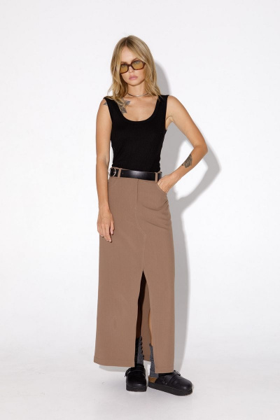 Платье юбка костюм двойка оверсайз укороченный ремень PiRS 5053 - фото 3