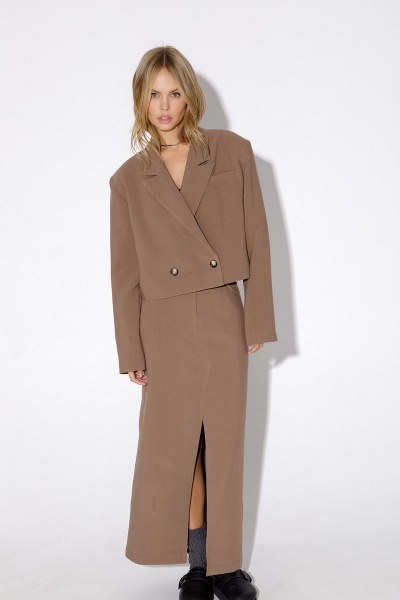 Платье юбка костюм двойка оверсайз укороченный ремень PiRS 5053 - фото 2