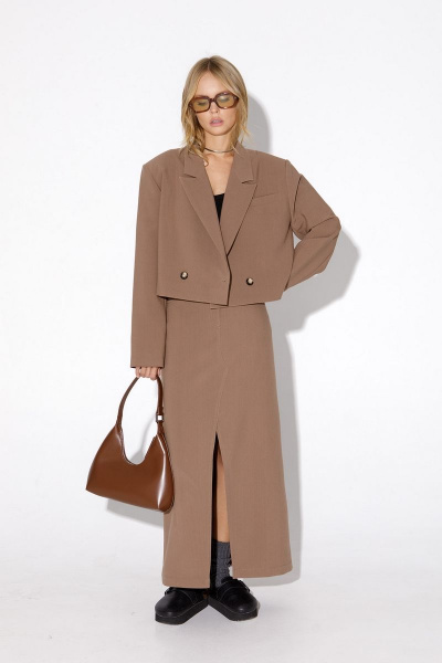 Платье юбка костюм двойка оверсайз укороченный ремень PiRS 5053 - фото 1