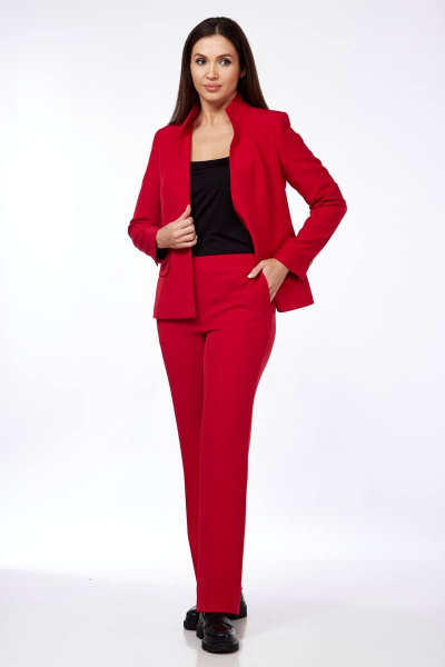 Брюки, жакет Vilena 909 красный - фото 6