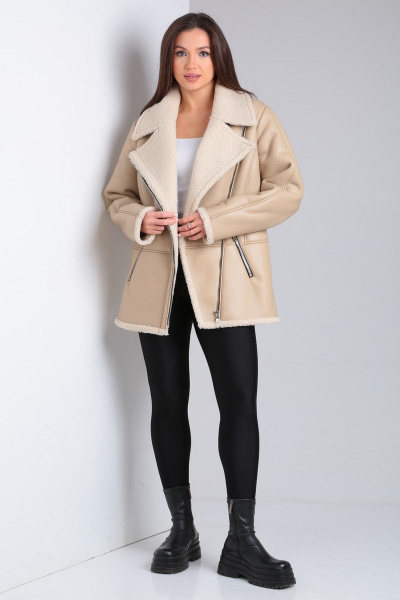 Дубленка Celentano 2047.1 бежевый - фото 2