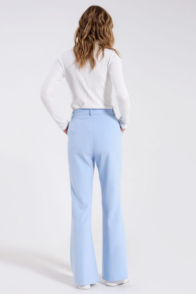 Голубые брюки с высокой посадкой и классической длиной Панда 156260w голубой - фото 2