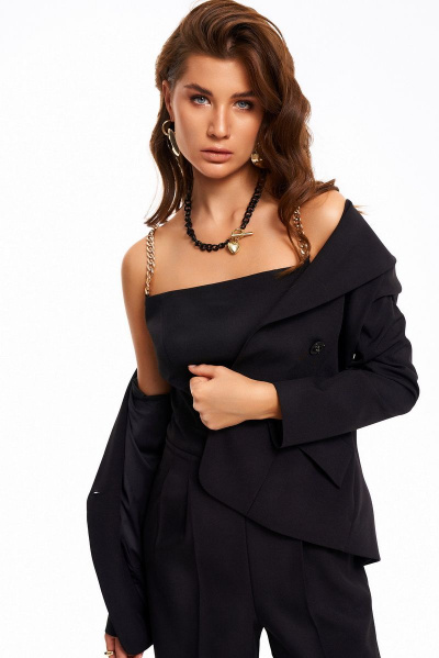 Жакет, комбинезон KaVaRi 8014 черный - фото 12