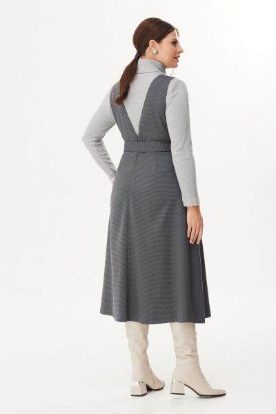 Элегантный комплект водолазки и сарафана из трикотажа Магия моды 2338 графит - фото 2