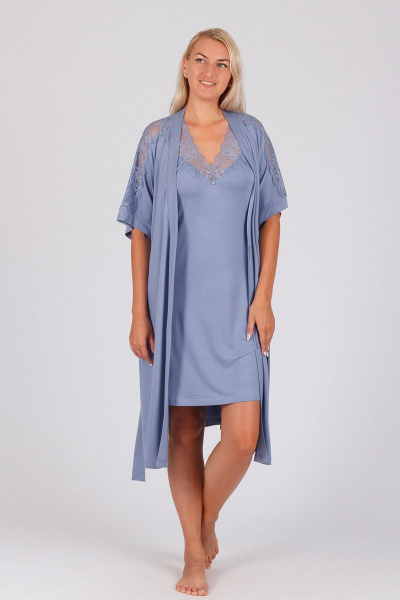 Сорочка Belarusachka С5307А/2 индиго - фото 3