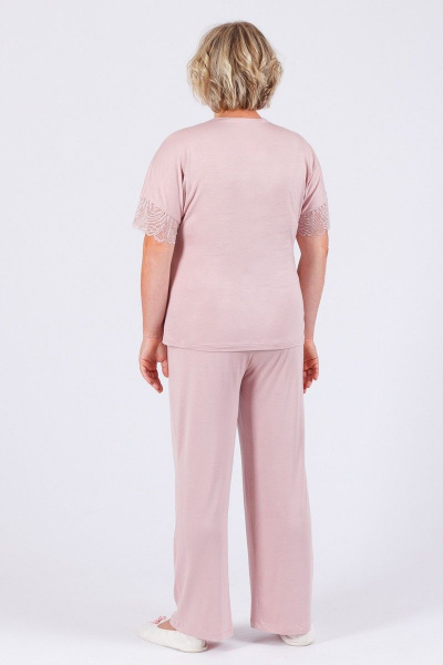 Домашний комплект блуза и брюки из вискозы и кружева Belarusachka С5358/2 лотос - фото 3