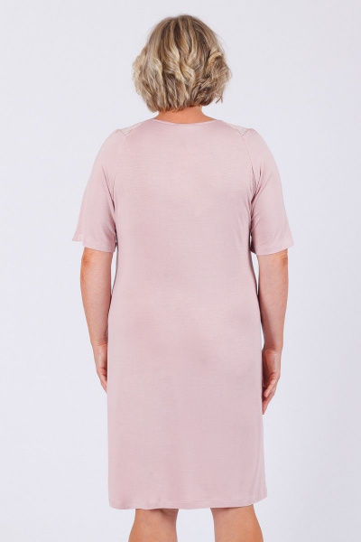 Домашняя сорочка из вискозы и трикотажа для уютных вечеров Belarusachka С4266 лотос - фото 3