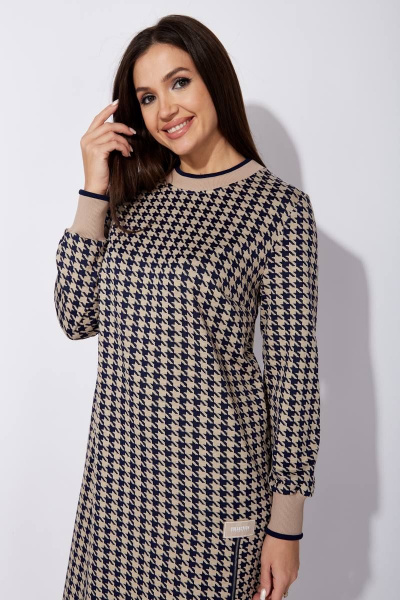 Платье прямого силуэта из трикотажа с металической тесьмой TAiER 1247 - фото 6