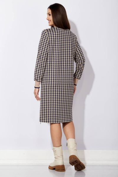 Платье прямого силуэта из трикотажа с металической тесьмой TAiER 1247 - фото 3