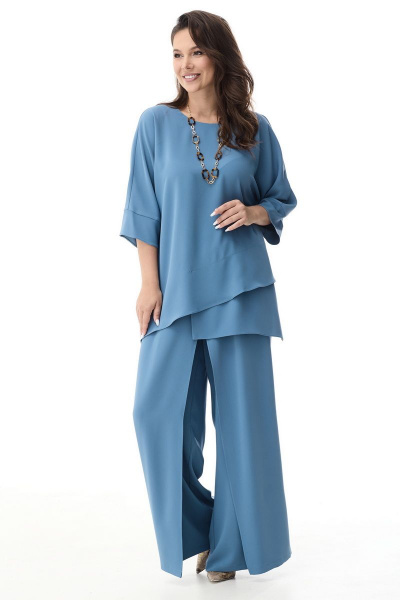 Блуза, брюки Магия моды 2336 голубой - фото 1