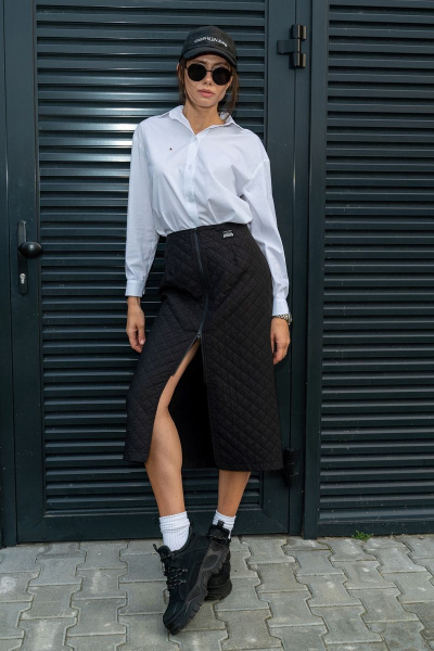 Демисезонная юбка прямого силуэта с разрезом и подкладкой Luna 121 - фото 1