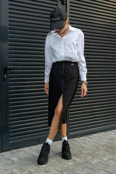 Демисезонная юбка прямого силуэта с разрезом и подкладкой Luna 121 - фото 5