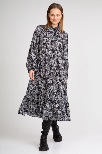 Платье свободного А-образного силуэта из хлопка и текстиля IVARI 702 - фото 6