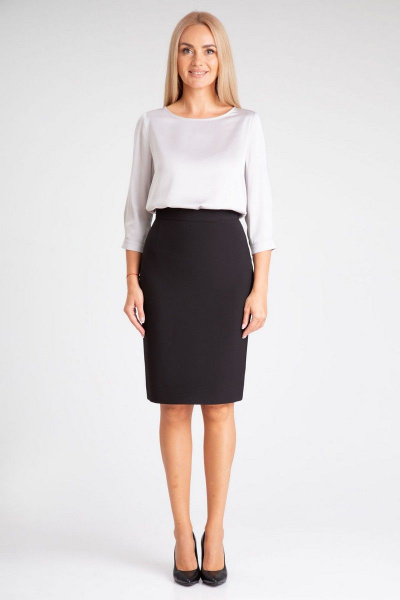 Юбка-карандаш с высокой посадкой и подкладкой IVARI 508 черный - фото 2