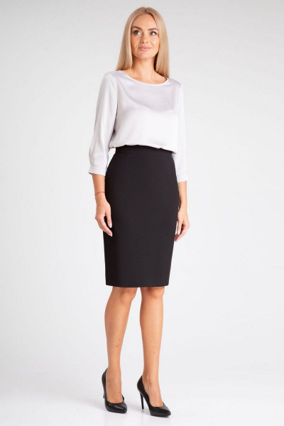Юбка-карандаш с высокой посадкой и подкладкой IVARI 508 черный - фото 1