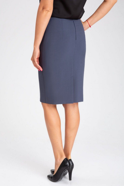 Юбка-карандаш длинная из текстиля с застежкой IVARI 508 графит - фото 6