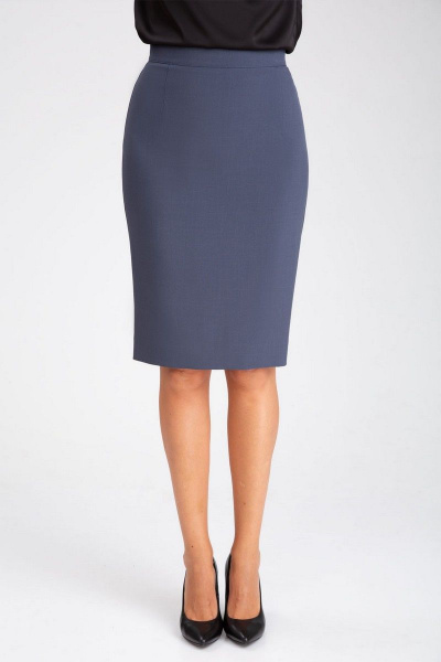 Юбка-карандаш длинная из текстиля с застежкой IVARI 508 графит - фото 5
