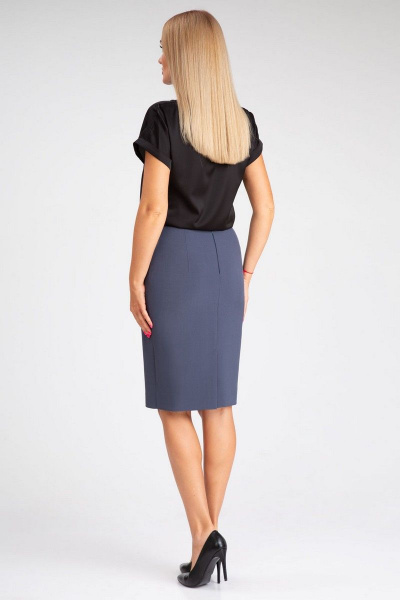Юбка-карандаш длинная из текстиля с застежкой IVARI 508 графит - фото 3