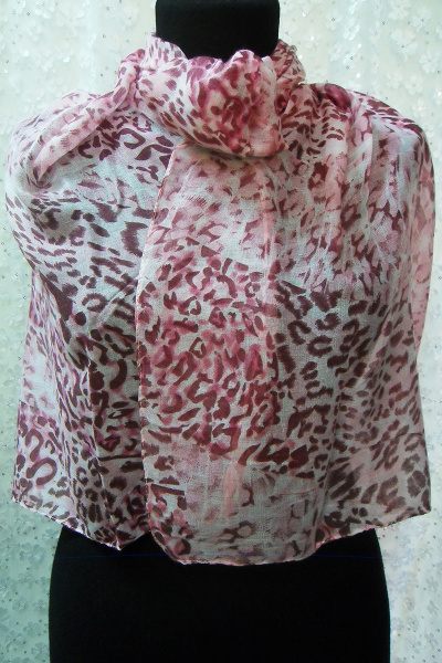 Длинный демисезонный шарф мультиколор и розовый OLANTIZ S2-4 - фото 1