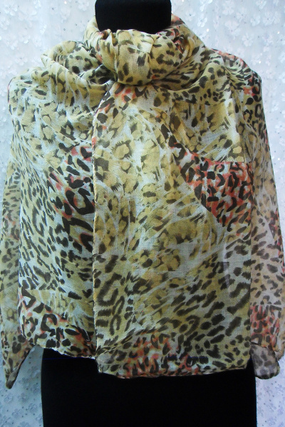 Демисезонный шарф из вискозы в мультиколор OLANTIZ S2-5 - фото 1