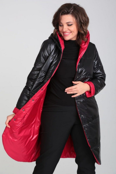 Пальто Диомант 1928 черный-красный - фото 10