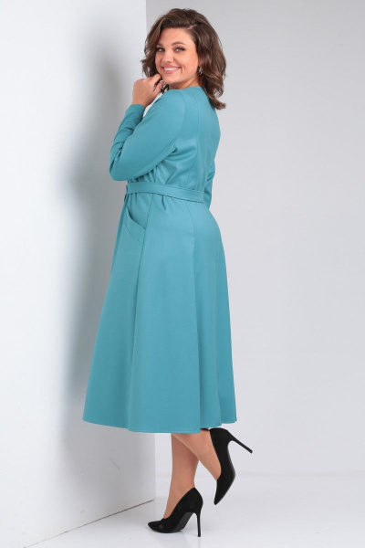 Приталенное платье с карманами и застежкой на пуговицы Your size 2211 - фото 5