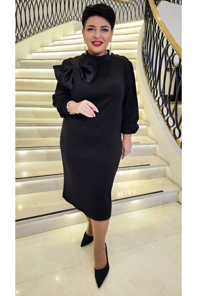 Платье с декоративным бантом и свободным силуэтом Vittoria Queen 20163 - фото 4