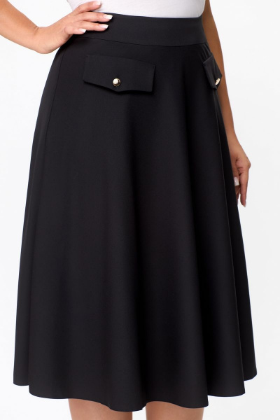 Юбка черная длиной 76 см на каждый день DaLi 3565.1 чёрная - фото 3