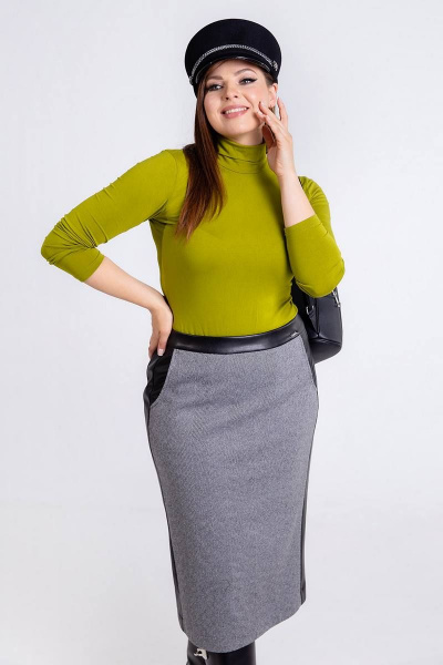 Юбка Daloria 4050 черный-серый - фото 4