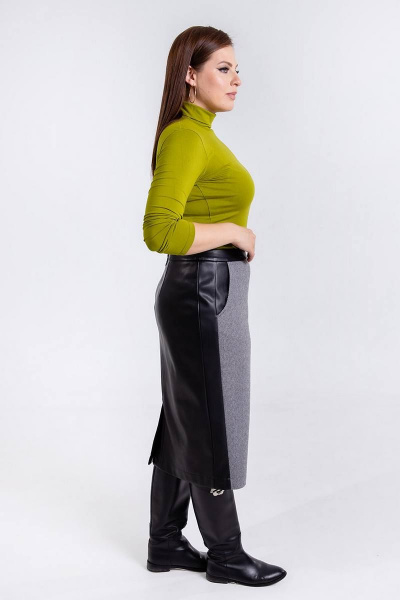 Юбка Daloria 4050 черный-серый - фото 3