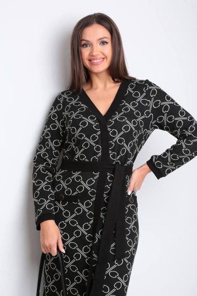 Платье полуприлегающего силуэта с V-образным вырезом Verita 2258 - фото 4