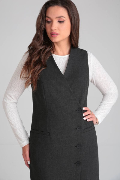 Джемпер, сарафан LeNata 21340 темно-серый - фото 3