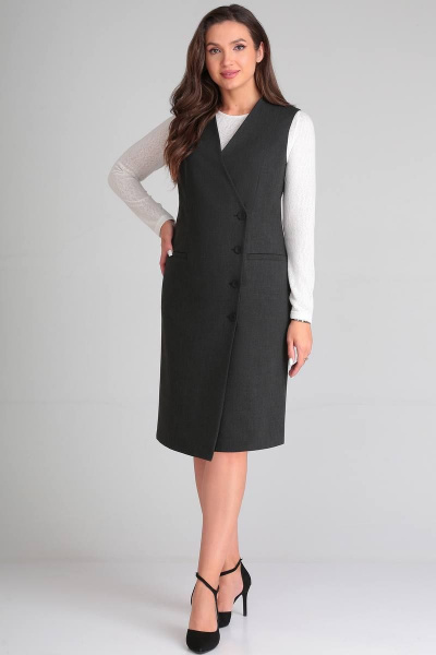 Джемпер, сарафан LeNata 21340 темно-серый - фото 1