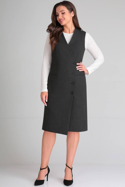 Джемпер, сарафан LeNata 21340 темно-серый - фото 2