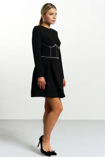 Платье прилегающего силуэта с разрезами и вытачками MAX 4-073 - фото 4