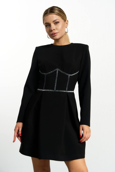 Платье прилегающего силуэта с разрезами и вытачками MAX 4-073 - фото 1