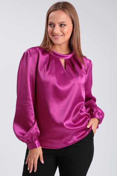 Демисезонная блузка с капелькой и складками Angelina & Сompany 906 - фото 5