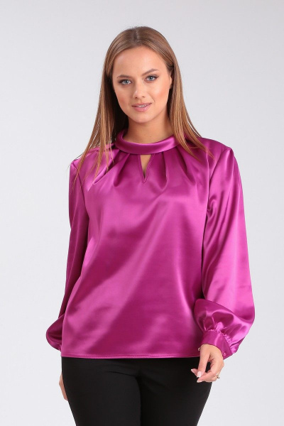 Демисезонная блузка с капелькой и складками Angelina & Сompany 906 - фото 4