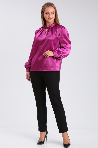 Демисезонная блузка с капелькой и складками Angelina & Сompany 906 - фото 2