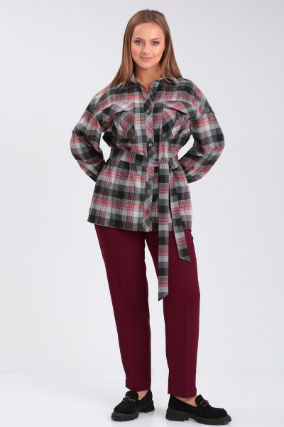 Комплект блузка и брюки из текстиля для повседневного стиля Angelina & Сompany 908 - фото 5