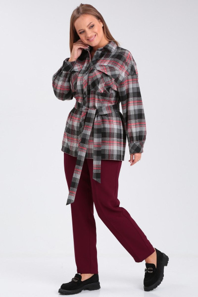 Комплект блузка и брюки из текстиля для повседневного стиля Angelina & Сompany 908 - фото 4