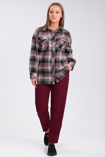 Комплект блузка и брюки из текстиля для повседневного стиля Angelina & Сompany 908 - фото 2