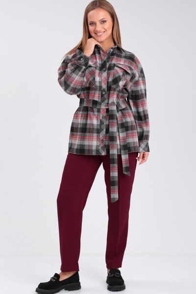 Комплект блузка и брюки из текстиля для повседневного стиля Angelina & Сompany 908 - фото 1