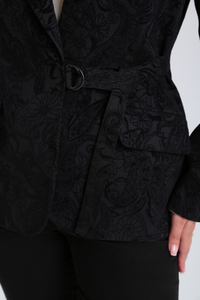 Жакет полуприталенный с плечевыми накладками и лацканами Angelina & Сompany 909 - фото 8