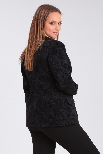 Жакет полуприталенный с плечевыми накладками и лацканами Angelina & Сompany 909 - фото 4