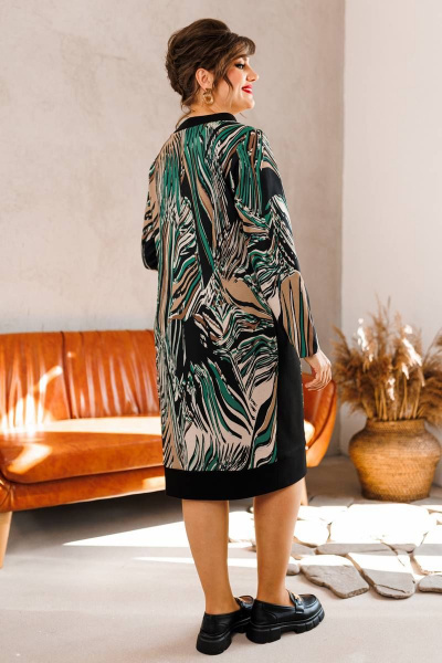 Платье полу прилегающего силуэта с отделочной тканью Romanovich Style 1-2585 мультиколор - фото 7