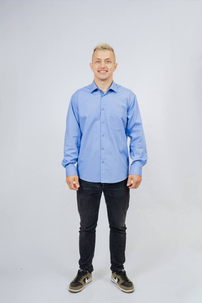 Рубашка Nadex 01-062913/204-23_170-176 голубая_пудра - фото 5