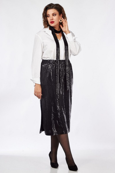 Юбка из пайеток на трикотажной подкладке с разрезом INVITE 3014 - фото 1