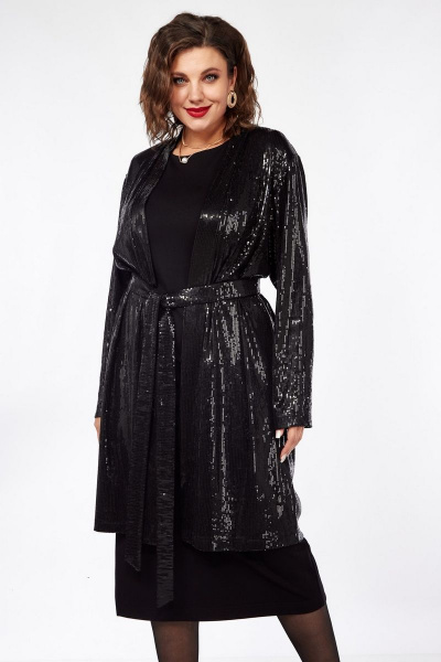 Демисезонный жакет кардиган с пайетками Стиль нарядный INVITE 5015 - фото 1