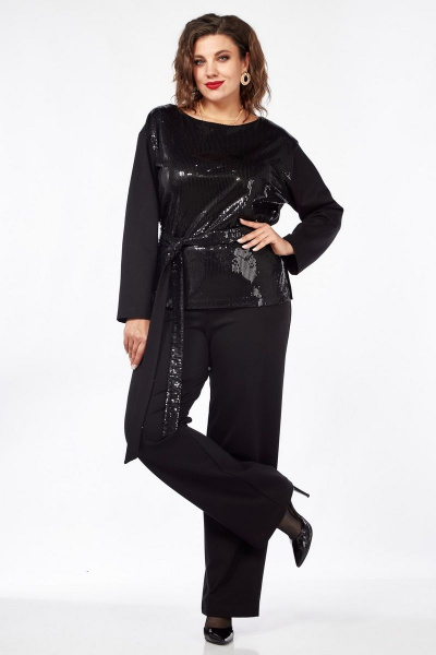 Костюм из джемпера и брюк с пайетками и разрезами INVITE 6040 - фото 5